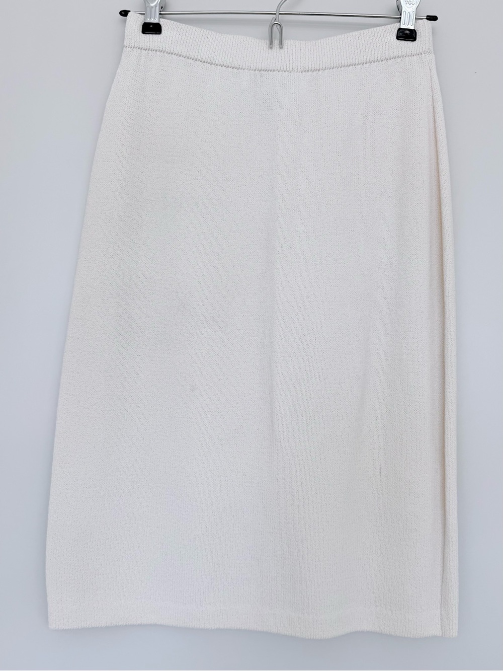 St. John Ivory Knit Pencil Skirt